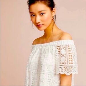 Anthropogie Sunday In Brooklyn Off The Shoulder Lace Top